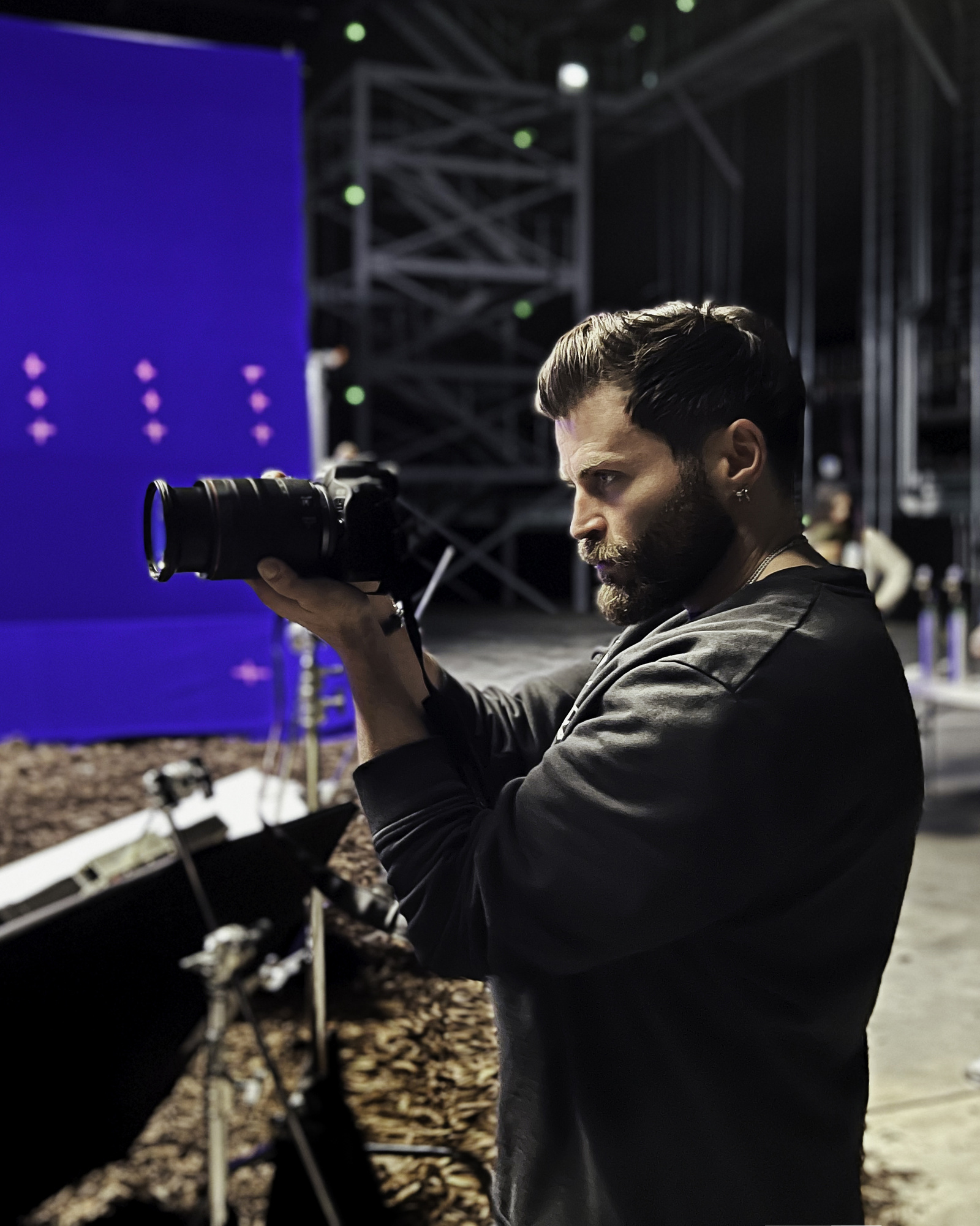Dominic on set, photographing for The Focal Pictures